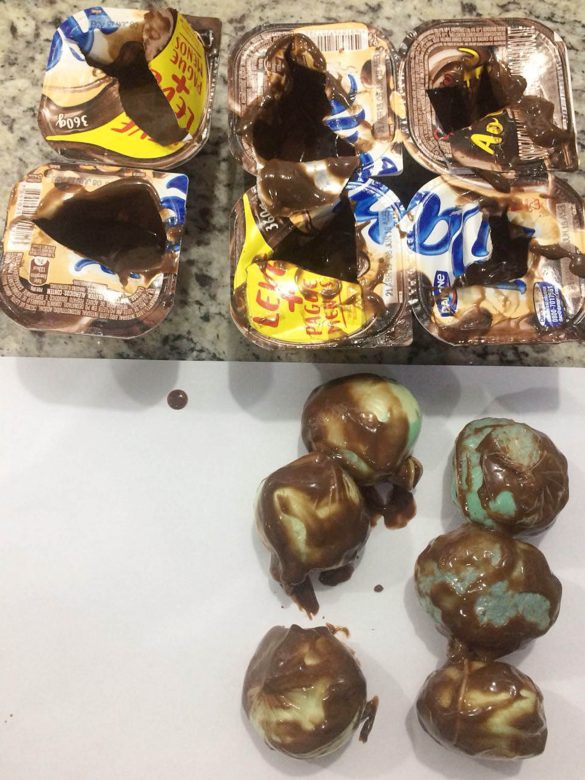 NA PENITENCIÁRIA III de Franco da Rocha maconha foi encontrada dentro de embalagem
de sobremesa de chocolate