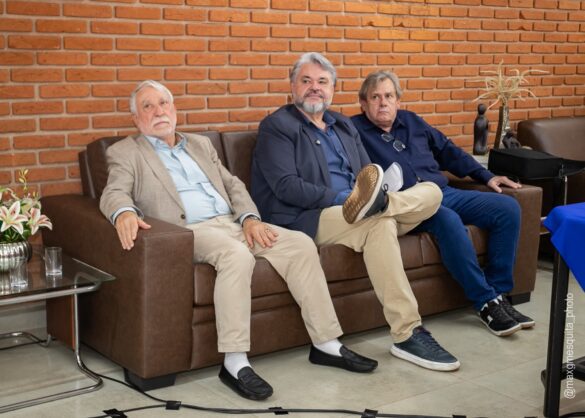 Adonai Aires de Arruda, fundador da Serra Verde Express, com Maraca e Edwaldo Silva